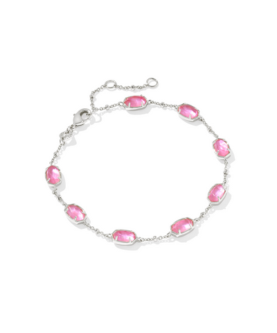 Emilie Gold Chain Bracelet in Azalea Illusion