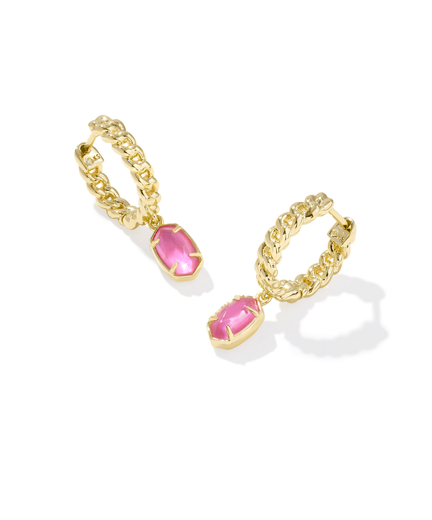 Emilie Huggie Earrings In Azalea Illusion