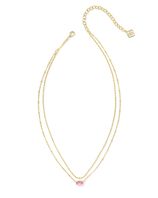 Emilie Multi Strand Necklace in Azalea Illusion