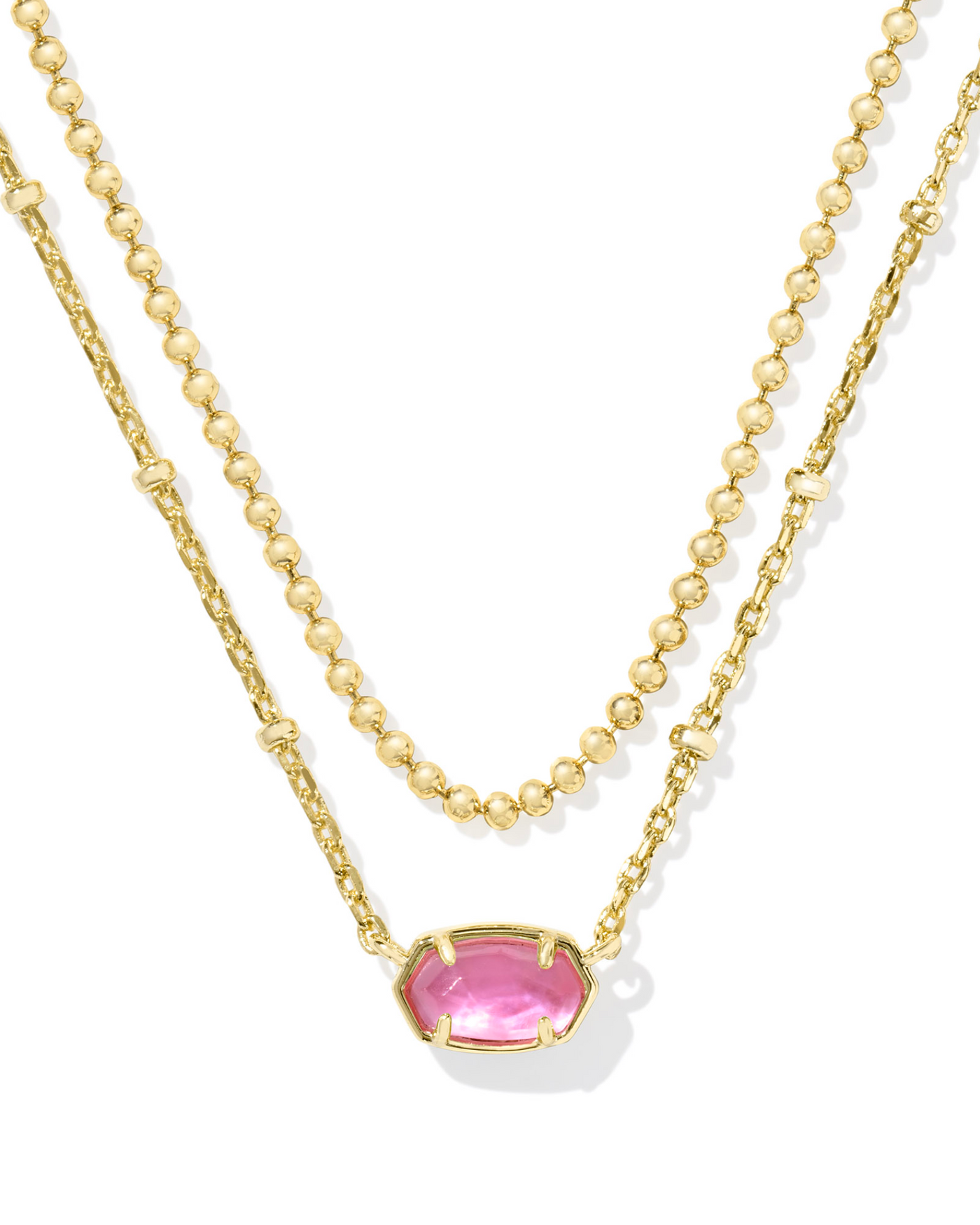 Emilie Multi Strand Necklace in Azalea Illusion