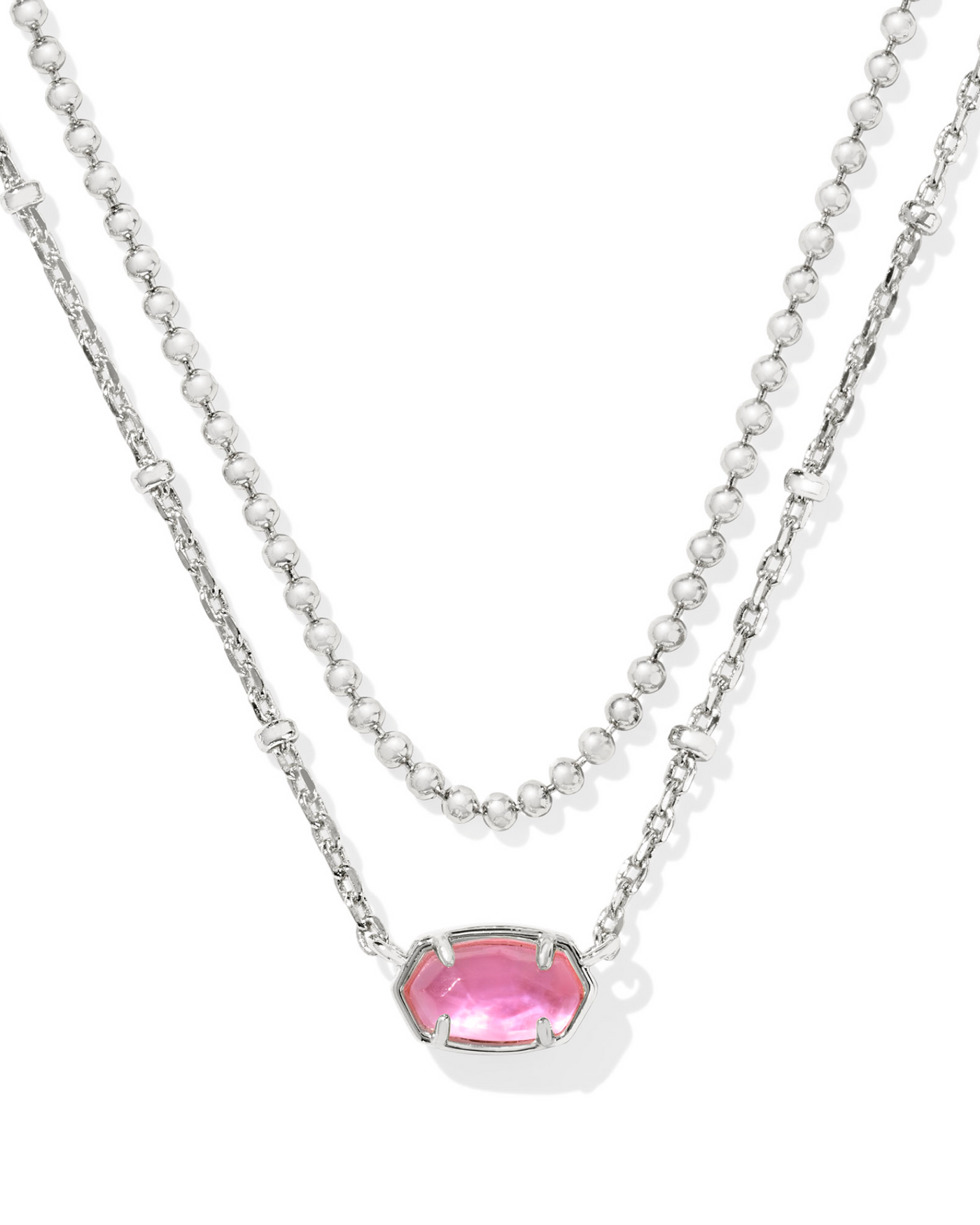 Emilie Multi Strand Necklace in Azalea Illusion