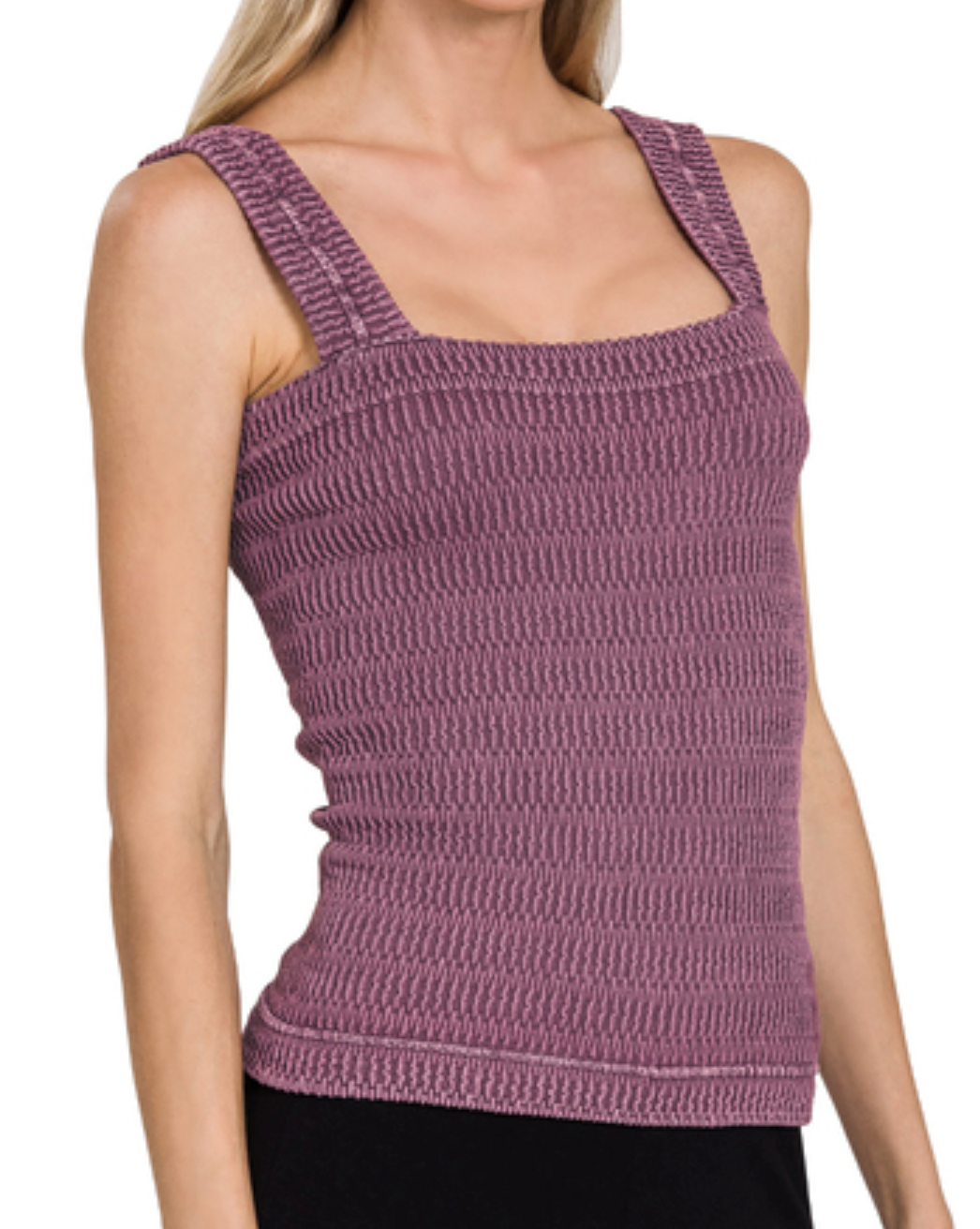 Seamless Winkle Stone Washed Tank