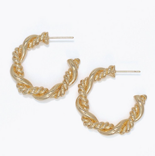 Gold Twist Hoops