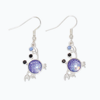Periwinkle Fun Blue Crab with Crystals