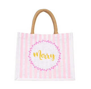 Merry Stripe Gift Tote Bag