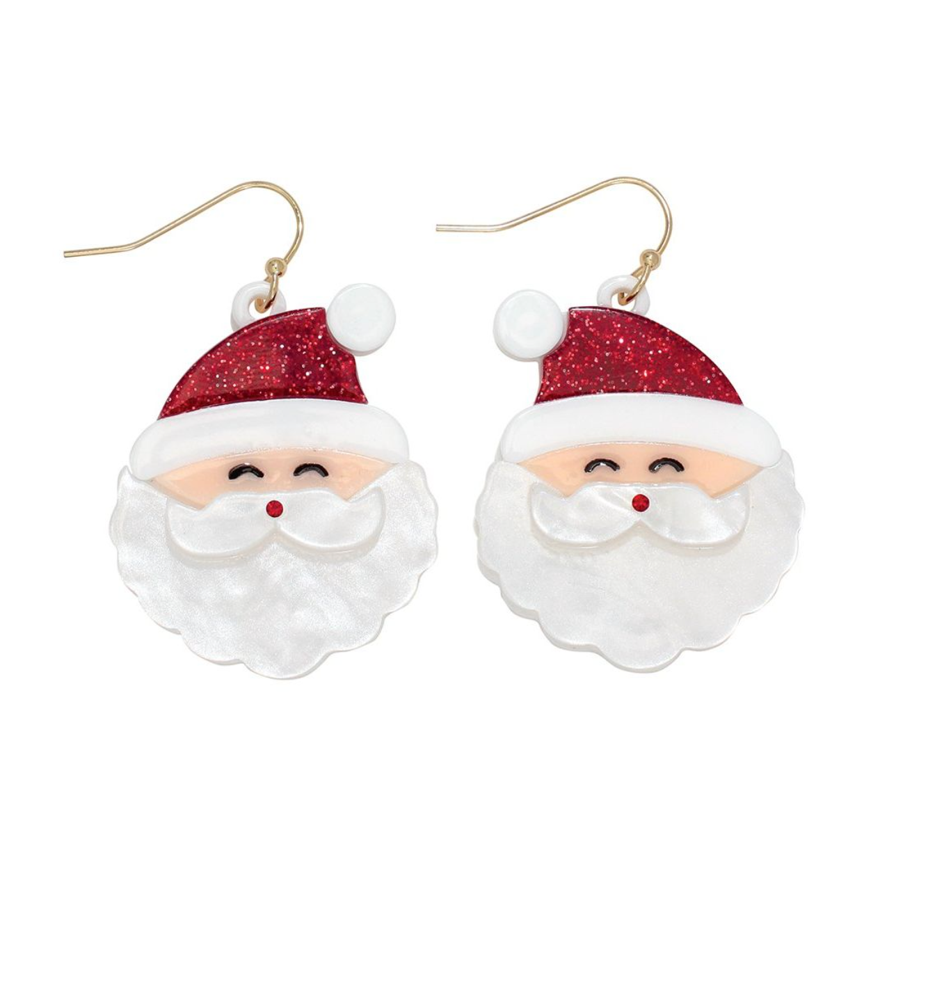 Periwinkle Jolly Ole Saint Nick Earrings