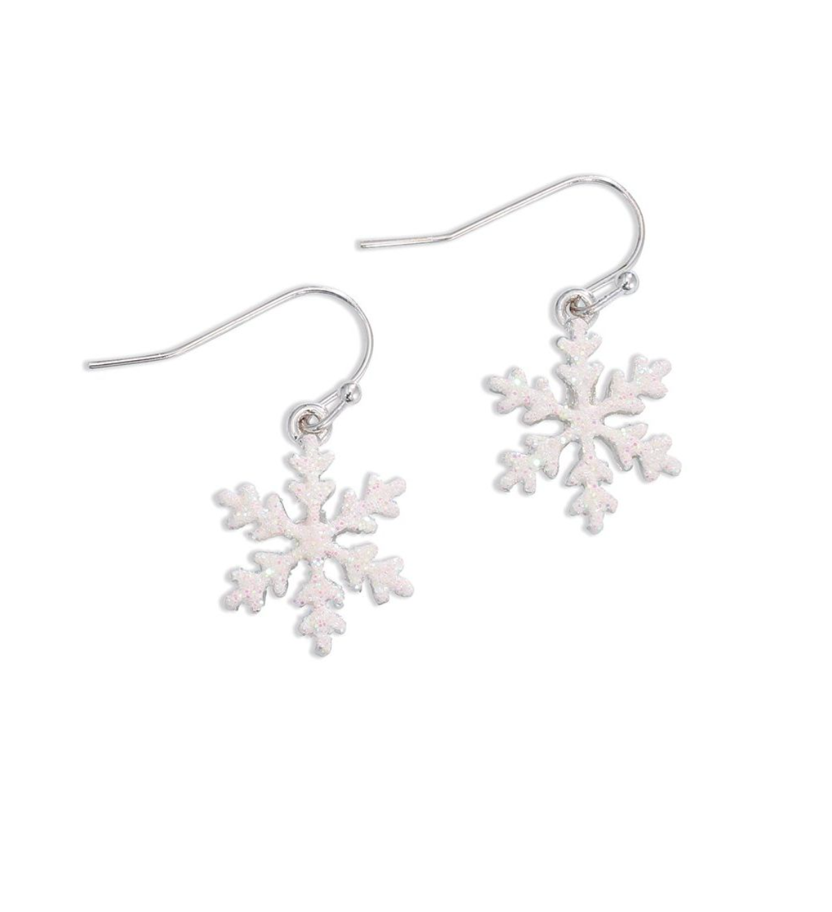 Periwinkle Simple Snowflake Earrings