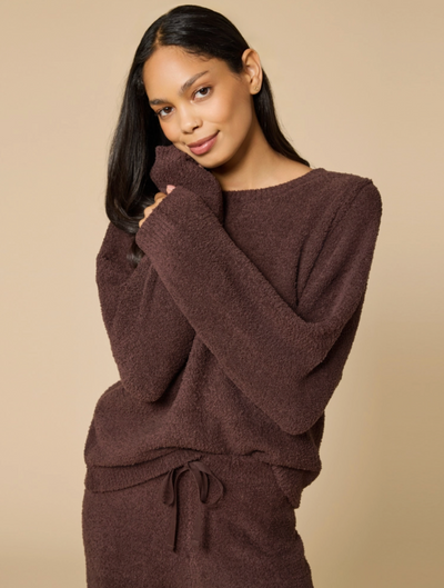 Softies Reverse Seam Marshmallow Crew Neck Lounge Set with Bracelet Sleeve