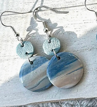 Beach Polymer Clay Earrings