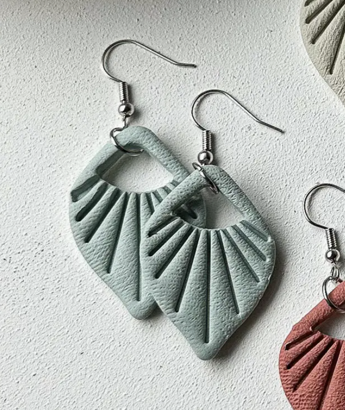 Boho Polymer Clay Earrings
