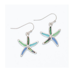 Abalone Starfish Earrings