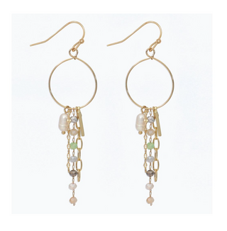 Periwinkle Dainty Dangle Hoop Earrings
