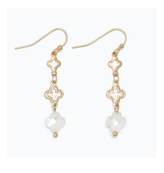 Periwinkle Swaying Clover Earrings