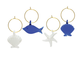 Glass Wine Charms - Coastal