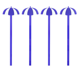 Acrylic Stir Sticks - Beach Umbrella - Set of 4