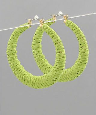 Raffia Wrapped Hoops