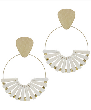 Raffia Fan Stud Earrings