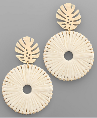 Raffia Wheel Earrings