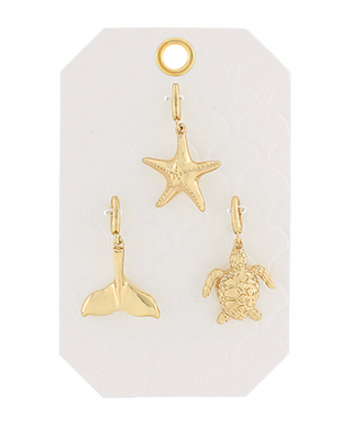 Sea Life Charm Trio Bag Charm/Keychain