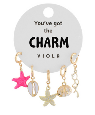 Colorful Sea Life Multi-Charm Set