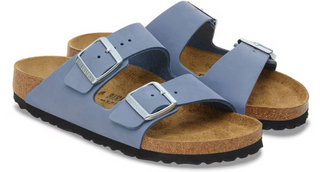 Birkenstock Arizona Nubuck Leather - Stone Blue (Regular)