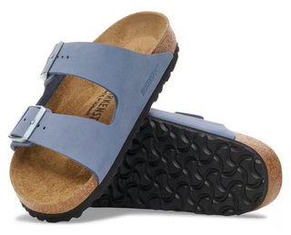 Birkenstock Arizona Nubuck Leather - Stone Blue (Regular)