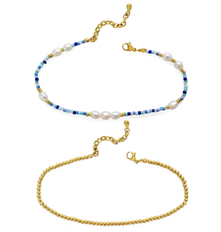 Here's the Skinny - Colors of the Sea Anklet Set