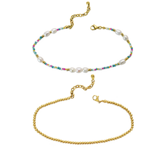 Here's the Skinny - Colors of the Sea Anklet Set