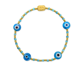 Isla Meditteranean - Here and There - Aqua Azure Evil Eye Tarnish Resistant