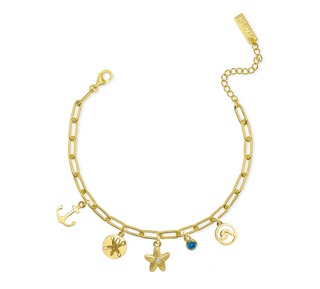 Swish "Make A Wish Upon A Starfish" Charm Bracelet