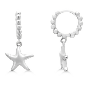 Stia Starfish – Droplet Hoop Earring