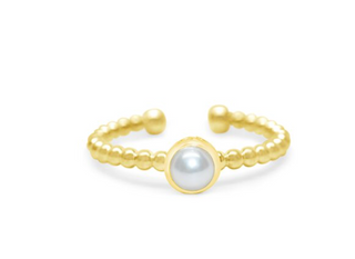 IT FITS It Fits! Adjustable Size Ring - Pearl Bezel