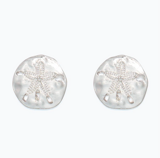 Cuties Hammered Sand Dollar Earrings