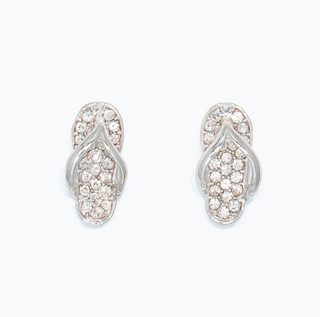 Cuties Flip Flops with Crystal Earrings
