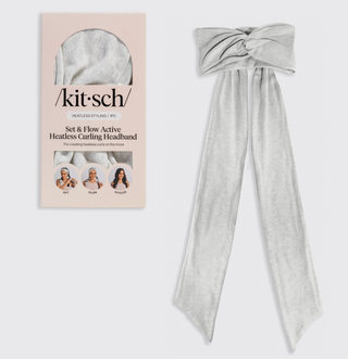 KITSCH Set & Flow Heatless Curling Headband - Heather Gray