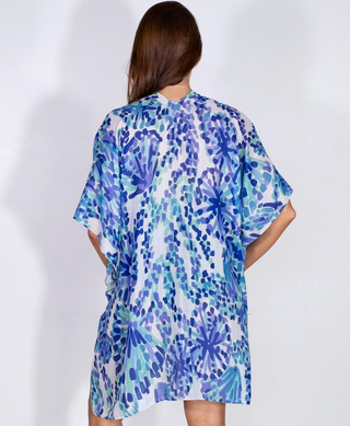 Tropical Haven Cover Up Blue One Size