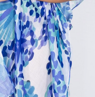 Tropical Haven Cover Up Blue One Size
