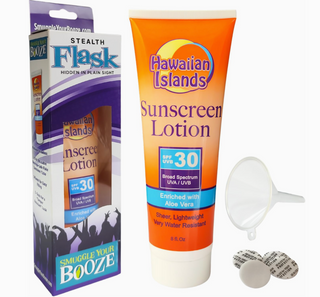 Spf 30 Sunscreen - 10oz Flask with Funnel & 5 Seals
