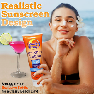 Spf 30 Sunscreen - 10oz Flask with Funnel & 5 Seals
