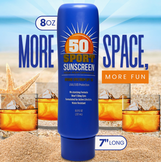 Spf 50 Sunscreen - 8oz Sealth Flask with Funnel & 5 Seals