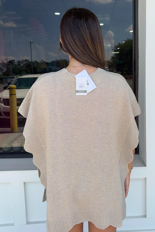 Mudpie Scalloped Edge Tunic Top