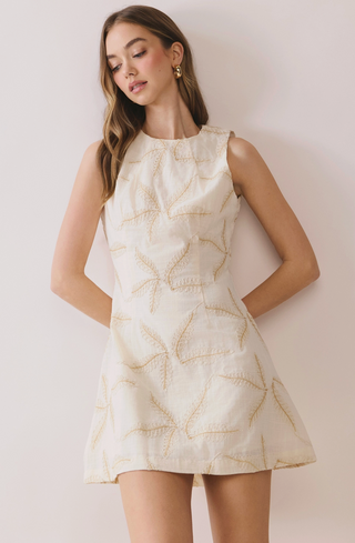 Starfish Embroidered Mini Dress