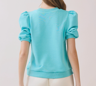 Puff Sleeves Knit Top