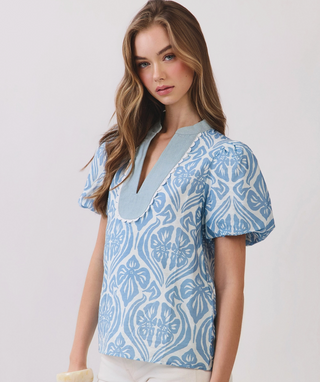 Floral Split Blouse