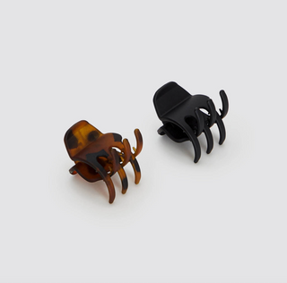 KITSCH Eco-Friendly Medium Claw Clips 2pc Set - Black & Tort