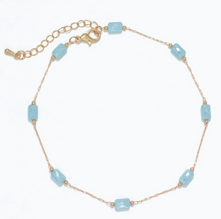 Periwinkle Gold and Aqua crystal stations