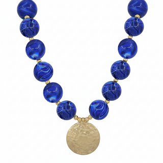 Chunky Bead Disc Necklace