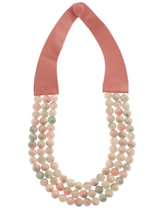 Triple Tide Glass Bead Necklace