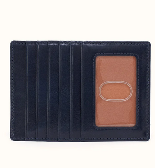 Hobo Euro Slide Card Case In Polished Leather