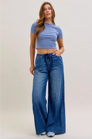 Judy Blue HW Featherweight Palazzo Jeans